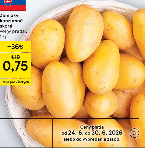 Zemiaky konzumné skoré