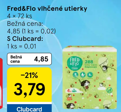 Fred&Flo vlhčené utierky
