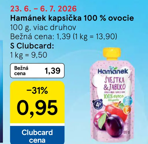 Hamánek kapsička 100 % ovocie