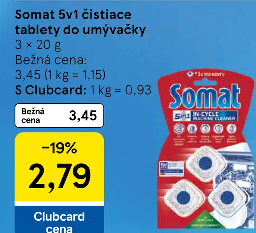 Somat 5v1 čistiace tablety do umývačky riadu