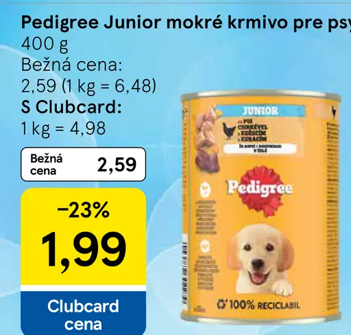 Pedigree Junior mokré krmivo pre psy