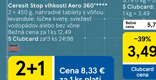 Ceresit Stop vlhkosti Aero 360 náhradné tablety
