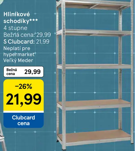 Hliníkové schodíky 4-stupňové