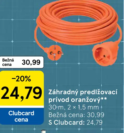 Záhradný predlžovací prívod oranžový