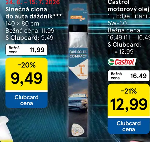 Slnečná clona do auta diódnik