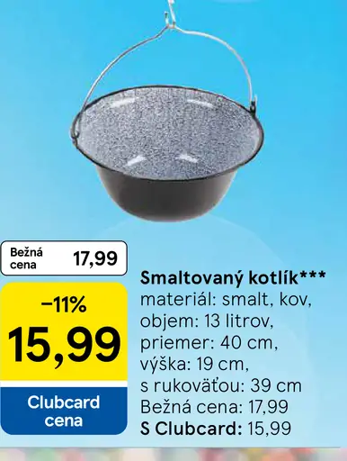 Smaltovaný kotlík s rúčkou