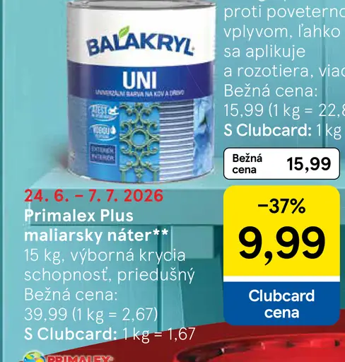 Balakryl Uni mat farba