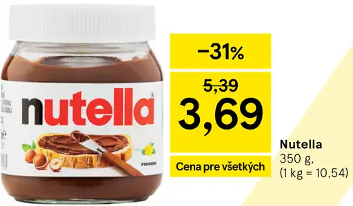 Nutella lieskovoorieškový kakaový krém