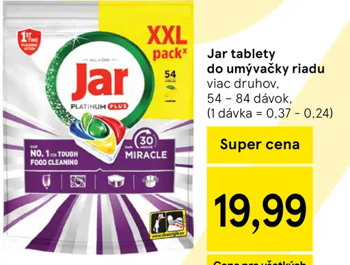 Jar Tablety do umývačky