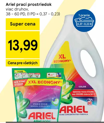 Ariel prací prostriedok