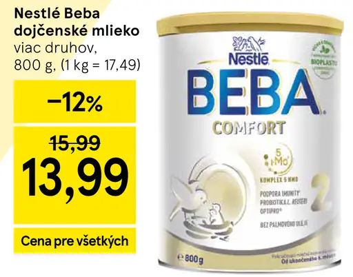Nestlé Beba dojčenské mlieko