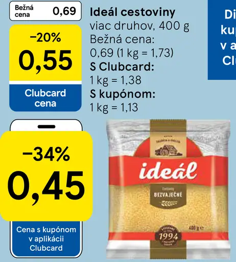 Ideál Cestoviny