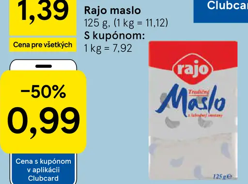 Rajo Tradičné maslo z lahodnej smotany