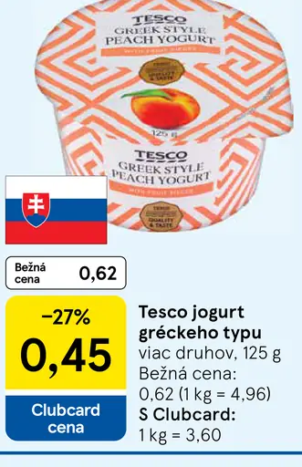 Tesco jogurt gréckeho typu