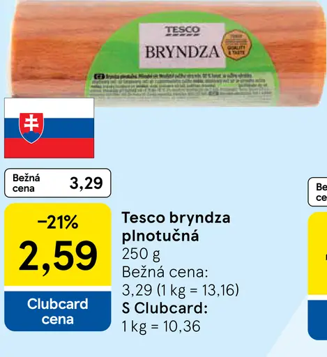 Tesco bryndza plnotučná