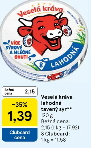Veselá Krava tavený syr v črievku