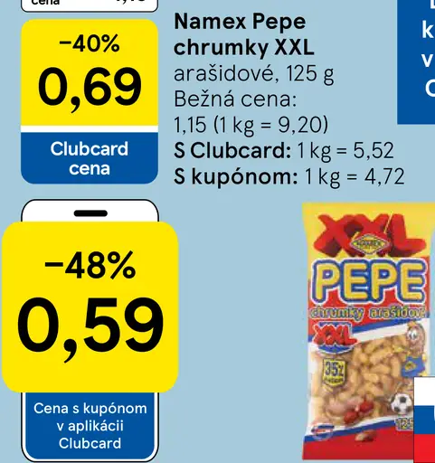 Namex Pepe chrumky XXL arašidové