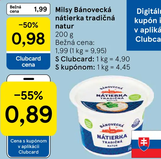 Milsy Bánovecká nátierka tradičná natur
