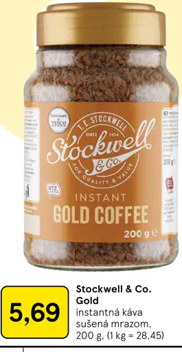 Stockwell & Co. Gold instantná káva sušená mrazom