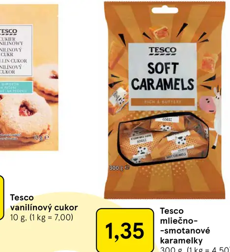 Tesco vanilínový cukor