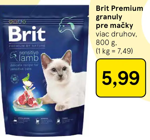 Brit Premium granuly pre mačky