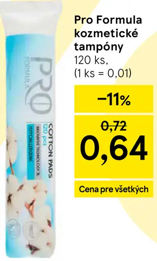 Pro Formula kozmetické tampóny