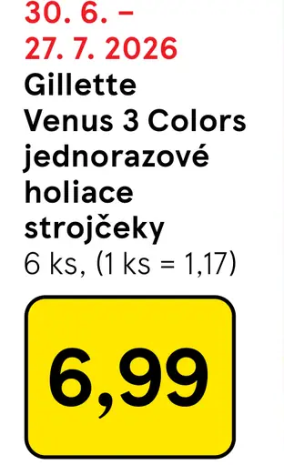 Gillette Venus 3 Colors jednorazové holiace strojčeky