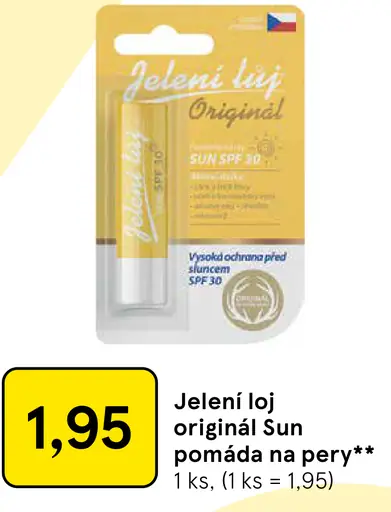 Jelení loj originál Sun pomáda na pery