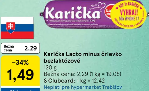 Karička Lacto minus črievko bezlaktózové