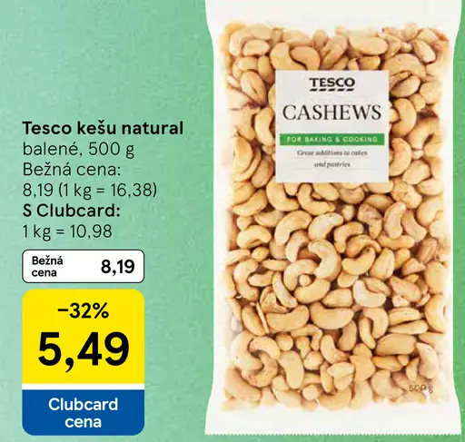 Tesco kešu natural