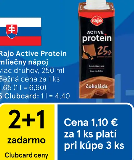 Rajo Active Protein Mliečny Nápoj