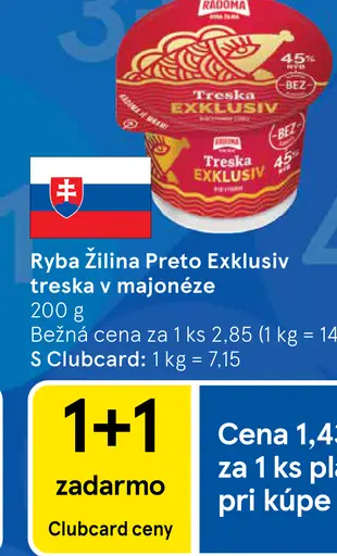 Ryba Žilina Preto Exklusiv treska v majonéze