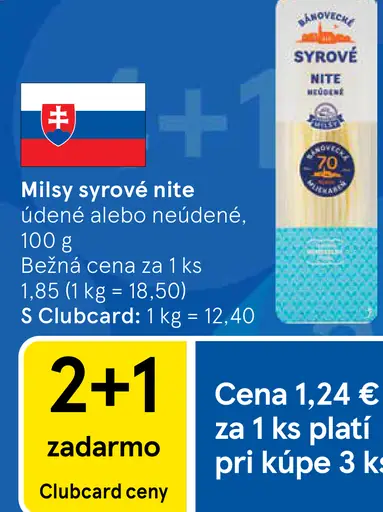 Milsy syrové nite údené alebo neúdené