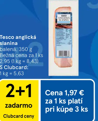 Tesco anglická slanina