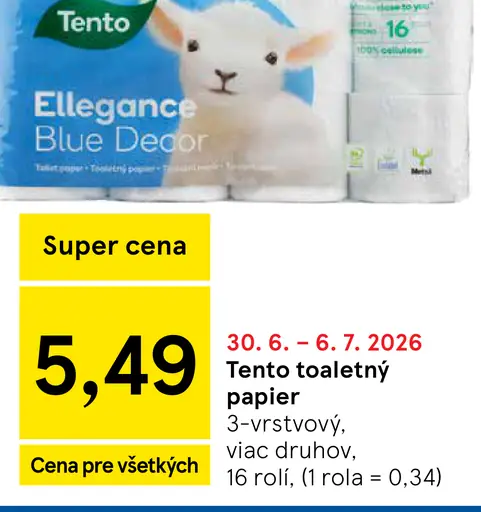 Tento toaletný papier 3-vrstvový rôzne druhy 8 ks
