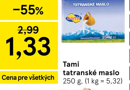 Tami Tatranské maslo