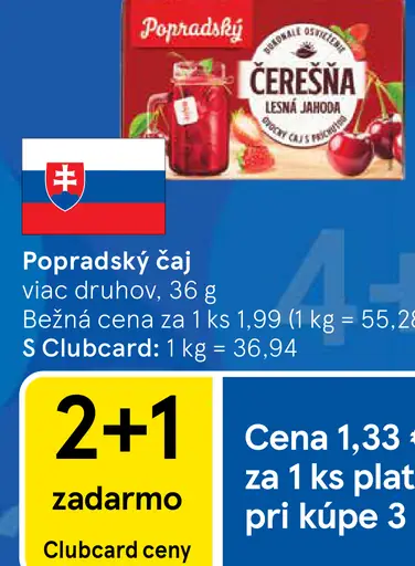 Popradský čaj viac druhov