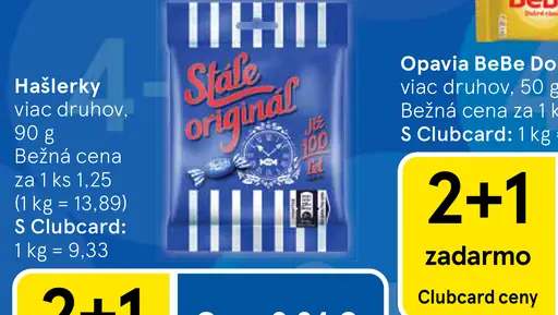 Hašlerky cukríky viac druhov