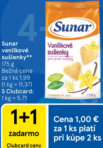 Sunar vanilkové sušienky