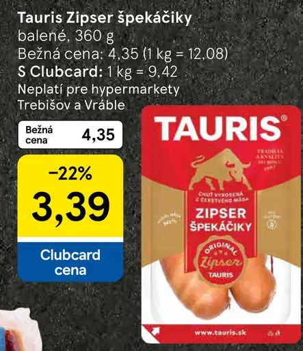 Tauris Zipser špekáčiky