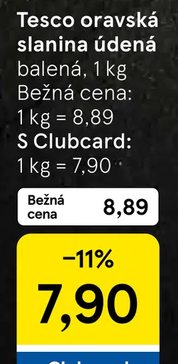 Tesco údená oravská slanina