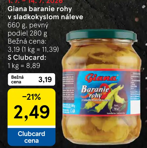 Giana baranie rohy v sladkokyslom náleve