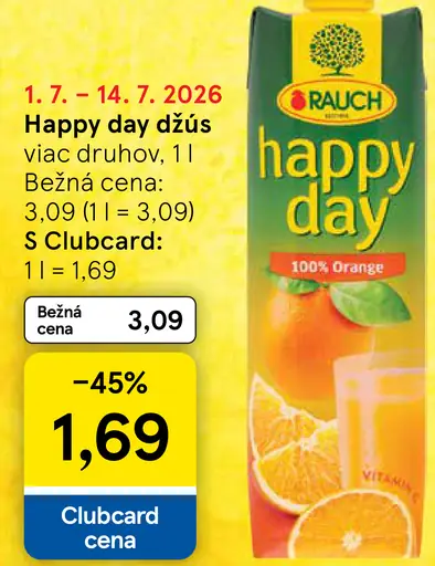 Happy day džús viac druhov