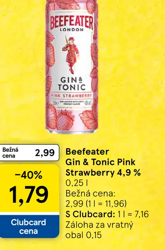 Beefeater Gin & Tonic Pink Strawberry