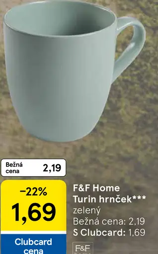 F&F Home Turin hrnček zelený