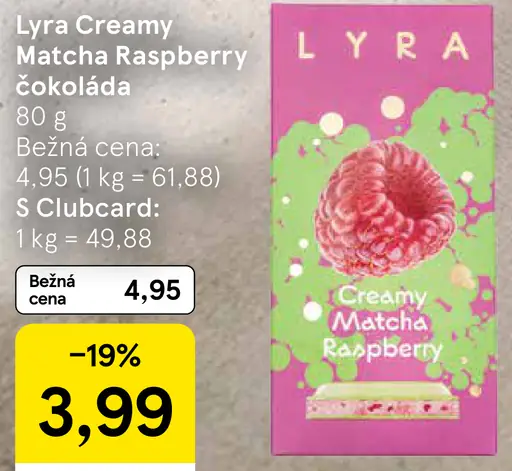 Lyra Creamy Matcha Raspberry čokoláda
