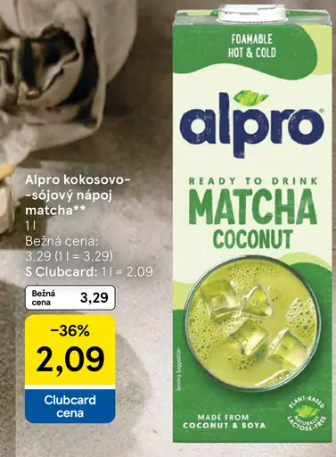 Alpro Kokosovo-sójový nápoj Matcha