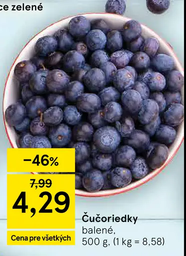 Čučoriedky balené