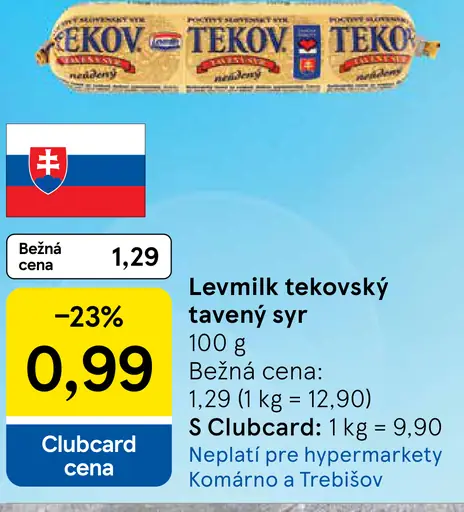 Levmilk tekovský tavený syr