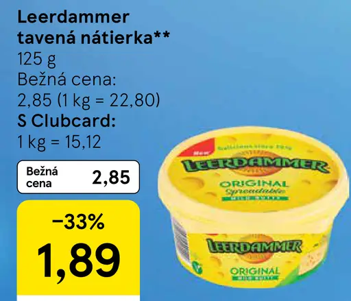 Leerdammer tavená nátierka